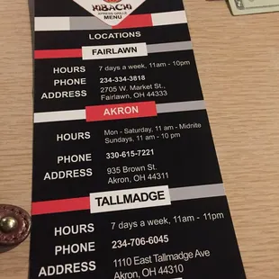 the location of the restaurant