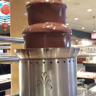 Chocolate fountain at Hibachi&apos;s