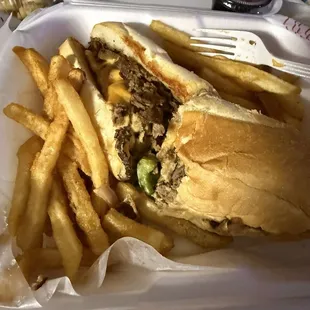 Irish Cheese sub and fried