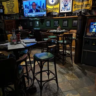 a television and bar