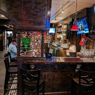 a man sitting at the bar