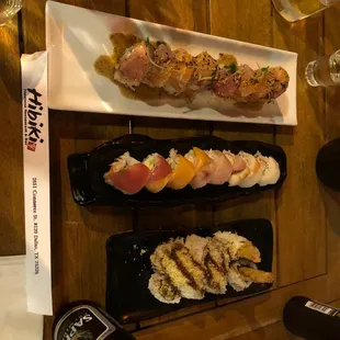 a variety of sushi