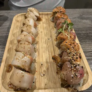 I love my ass (left) , cowboy roll (right)