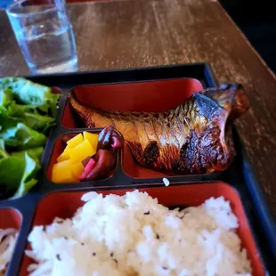 Bento with Yellowtail collar I believe. Very good special. $18.