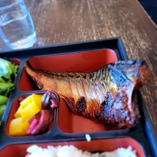 Bento with Yellowtail collar I believe. Very good special. $18.