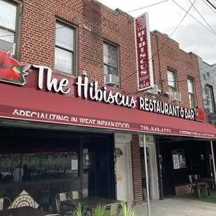 the front of the restaurant