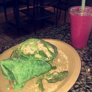Spinach Turkey Caesar Wrap