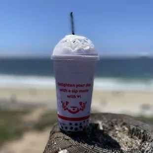 Taro Smoothie with Boba. I could taste the real Taro root.
