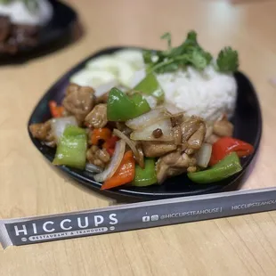 Shaken Chicken w/rice.  @ojbaylen