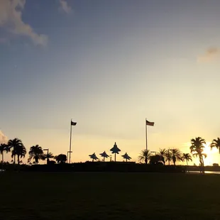 The Missing Man Formation is just outside of the Officers Club