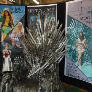 Mog Park and Leah Rose autograph\signing session with the Sword Throne replica