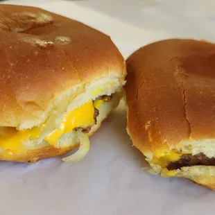 Cheeseburgers were delish!