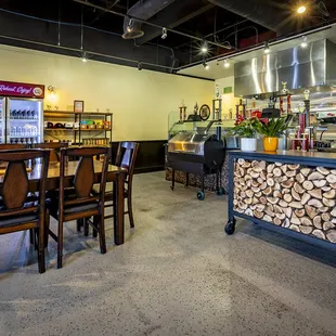 Large table great for family dining.