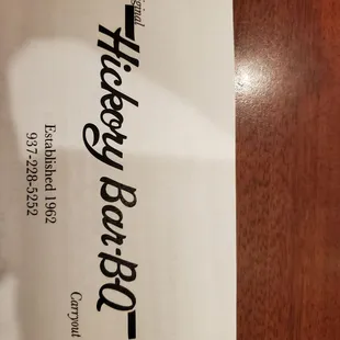 the menu