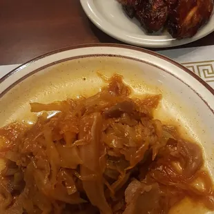 Cabbage roll, with rib sampler.