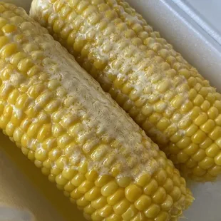 Extra buttery corn on the cob!