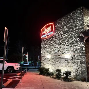 Outside the place - nice sign!