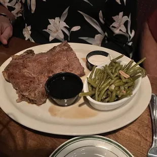 Prime Rib with green beans
