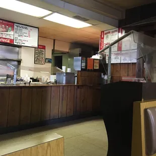 the inside of a restaurant