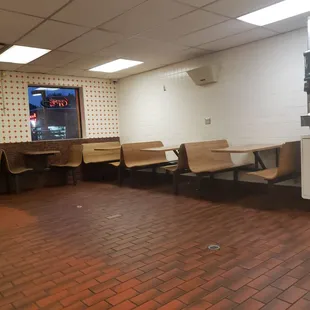 the food is much better than the atmosphere here