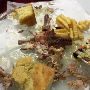 This is what's left of our plate.