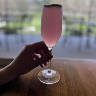 Bar area booth. Beautiful drinks!