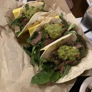 Chimichurri steak taco