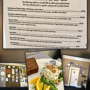 Our Famous Chicken Salad with Grapes and Cashews $9.50. Menu 02/22/2023