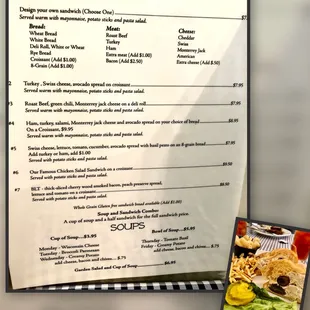 Our Famous Chicken Salad Sandwich on a Croissant $9.50. Menu 02/22/2023