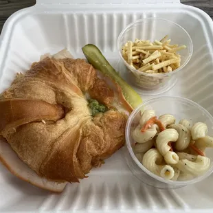 Turkey, Swiss Cheese, Avocado Spread on Croissant