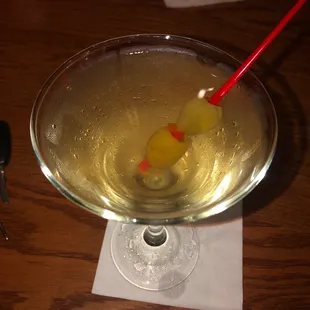 Dirty gin martini