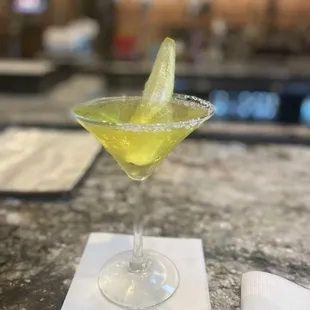 Dill pickle martini