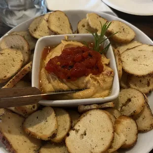 Hummus and toast