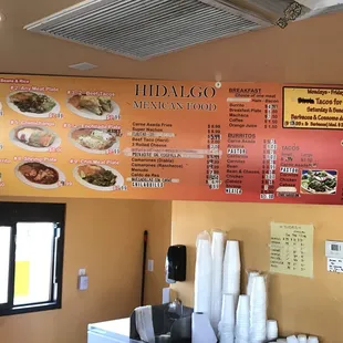 Great menu, you will feel like your in Mexico