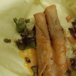 Their guacamole is just cut up black and brown pieces of avocado.