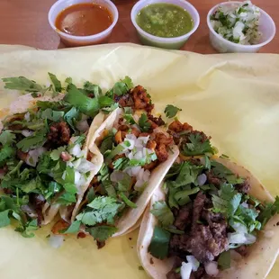 Pollo, asada and pastor street tacos!