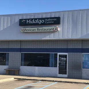 the front of the restaurant