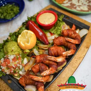 Bacon wrapped shrimp