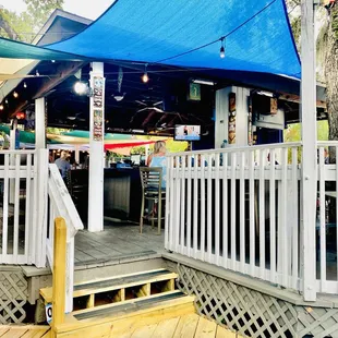 Outdoor Tiki bar &amp; live band...