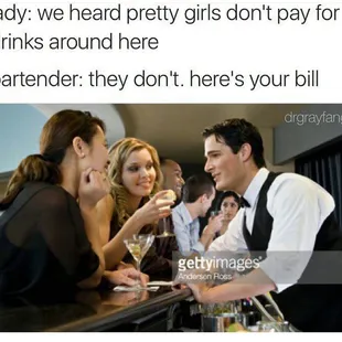 a group of people at a bar