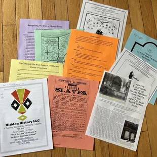 Historical documents and summaries that supplemented our tour. Can't believe this was provided for free!