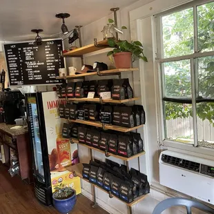 Bags of coffee their delicious coffee