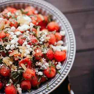 a bowl of tomato salad