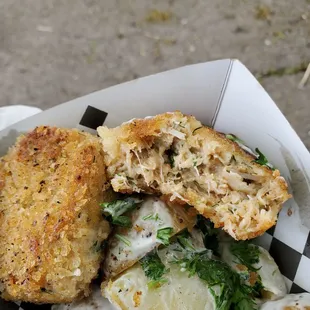 Inside the crab cake
