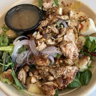 Greek salad with chicken!!!