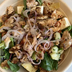 This is a must buy salad! Phenomenal Greek salad with chicken!!!