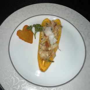 Crab stuffed pepper