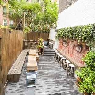 outdoor seating area