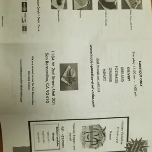 Menu side A on 10-29-2021
