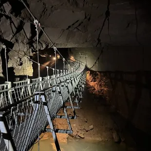World's largest underground suspension bridge